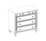 Παιδική συρταριέρα ROMANTIC  Λευκό χρώμα  RO-1201  90x49x88εκ. Cilek - Image 13