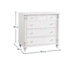 Παιδική συρταριέρα ROMANTIC  Λευκό χρώμα  RO-1201  90x49x88εκ. Cilek - Image 12