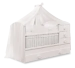 Βρεφική πολυμορφική κούνια BABY COTTON with Telescopic Rail  Λευκό χρώμα  CO-1015  80x180εκ.  Cilek - Image 3