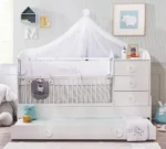 Βρεφική πολυμορφική κούνια BABY COTTON with Telescopic Rail  Λευκό χρώμα  CO-1015  80x180εκ.  Cilek - Image 2
