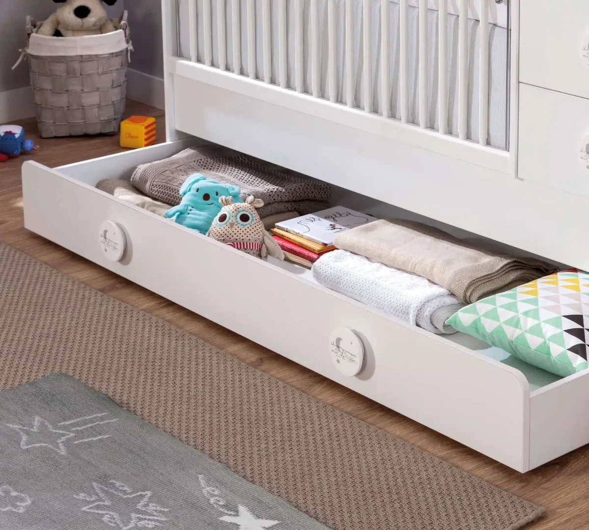Βρεφική πολυμορφική κούνια BABY COTTON with Telescopic Rail  Λευκό χρώμα  CO-1015  80x180εκ.  Cilek - Image 6