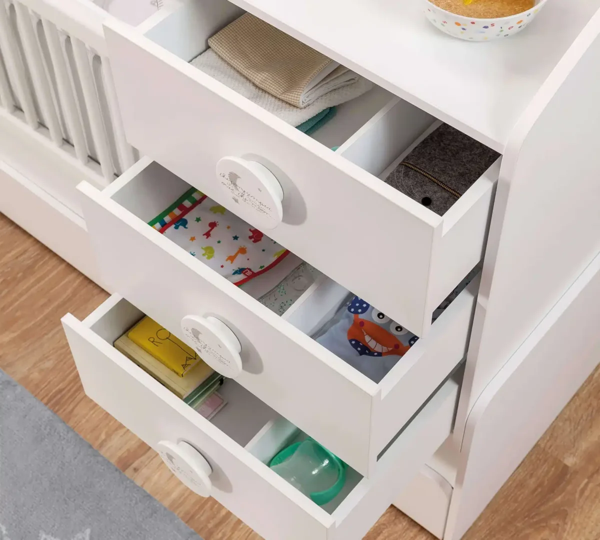 Βρεφική πολυμορφική κούνια BABY COTTON with Telescopic Rail  Λευκό χρώμα  CO-1015  80x180εκ.  Cilek - Image 7