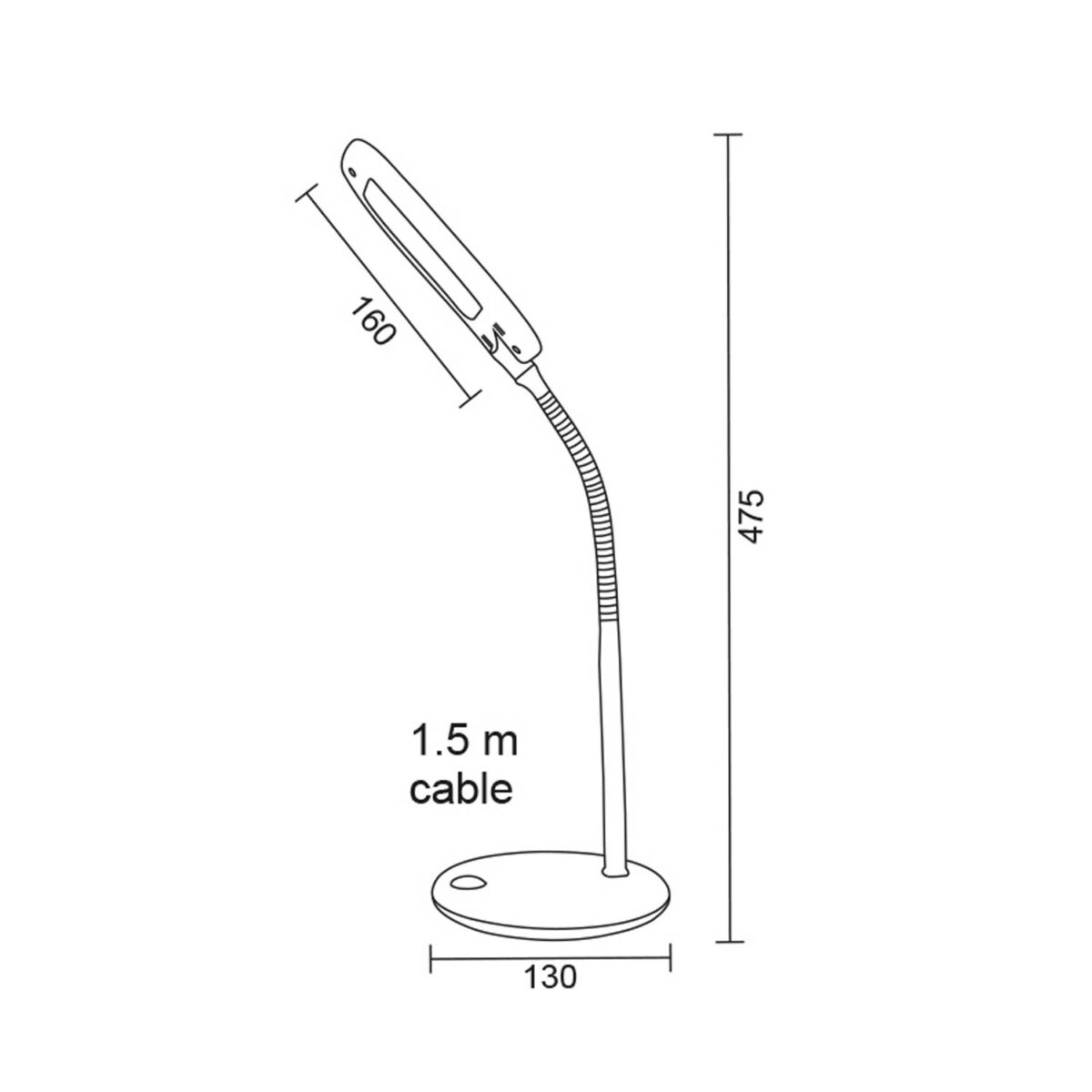 Επιτραπέζιο φωτιστικό γραφείου LED  5W  Office Luminaires  15205LEDWH  Λευκό ACA - Image 2