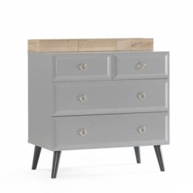 Συρταριέρα  LUNA Μελαμίνη  Γκρι χρώμα  56007  85x46x89εκ.  Kupa