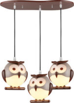 Παιδικό φωτιστικό οροφής 3Φ ''ΚΟΥΚΟΥΒΑΓΙΑ''  ZN160203PBR   Brown & White  ACA - Image 2