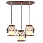 Παιδικό φωτιστικό οροφής 3Φ ''ΚΟΥΚΟΥΒΑΓΙΑ''  ZN160203PBR   Brown & White  ACA