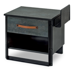 Παιδικό κομοδίνο DARK METAL Μαύρο & Γκρι χρώμα  DM-1601 Cilek