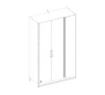 Ντουλάπα 3φυλλη DARK METAL Μαύρο & Γκρι χρώμα  DM-1002 Cilek - Image 11