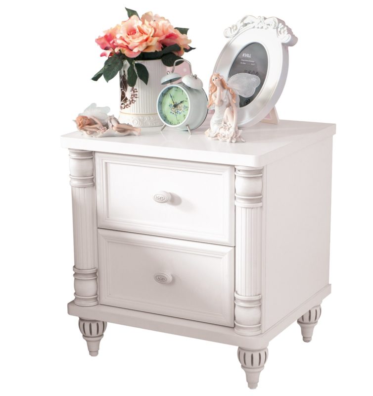 Κομοδίνο ROMANTIC Λευκό χρώμα