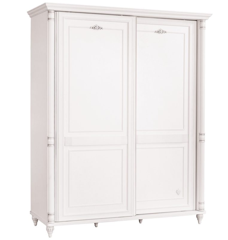 Ντουλάπα συρόμενη ROMANTIC Λευκό χρώμα