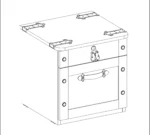 Παιδικό πειρατικό κομοδίνο BLACK PIRATE KS-1601 Cilek