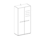 Παιδική ντουλάπα 2φυλλη TRIO TR-1001 Cilek - Image 9