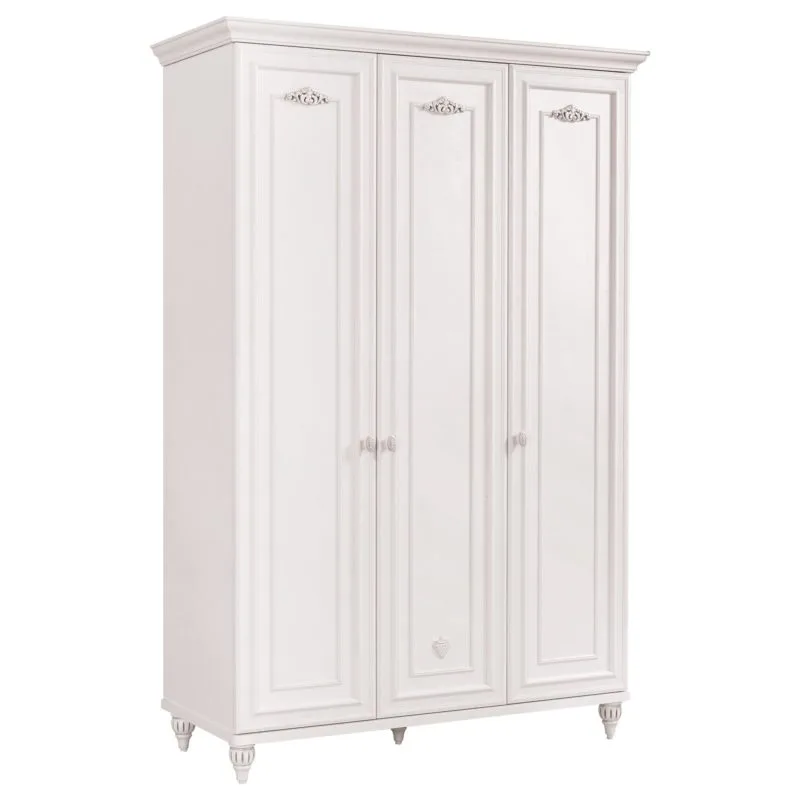 Ντουλάπα 3φυλλη ROMANTICA Λευκό χρώμα
