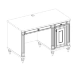 Γραφείο ROMANTIC Λευκό χρώμα  RO-1105 Cilek - Image 6