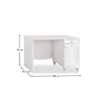 Λευκό παιδικό γραφείο ROMANTICA RO-1107 Cilek