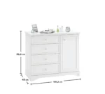 Παιδική συρταριέρα RUSTIC WHITE RU-1201 Cilek - Image 5