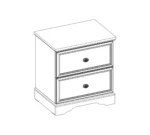 Κομοδίνο RUSTIC WHITE RU-1601 Cilek - Image 4