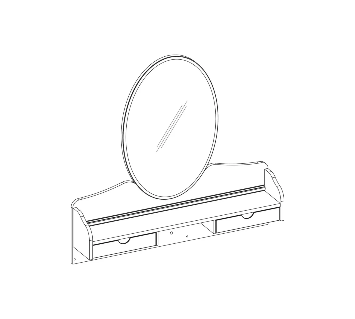 Καθρέπτης  RUSTIC WHITE RU-1801 98x84εκ. Cilek - Image 5