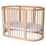 Πολυμορφικό Κρεβάτι Smart Bed Oval Ingvart, φυσικό ξύλο, 9 σε 1.