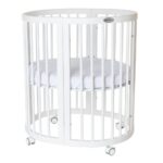 Πολυμορφικό Κρεβάτι Smart Bed Oval 9 σε 1 Ingvart: Λευκό, στρογγυλό κρεβάτι.