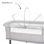 Λίκνο- Παρκοκρέβατο Lorelli MILANO 2 σε 1 Grey με κουνουπιέρα.