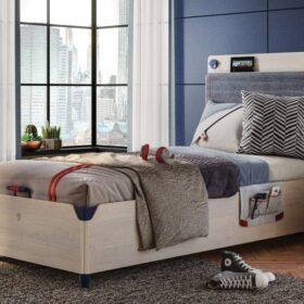 Παιδικό κρεβάτι ημίδιπλο με αποθηκευτικό χώρο TR-1707 USB CHARGING  120x200εκ. Cilek