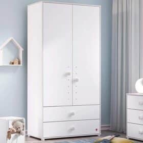 Παιδική Ντουλάπα 2φυλλη MONTES WHITE MW-1001 Cilek
