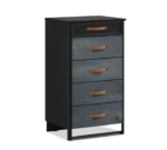 Παιδική συρταριέρα Μαύρο & Γκρι χρώμα DARK METAL  DM-1204 Cilek