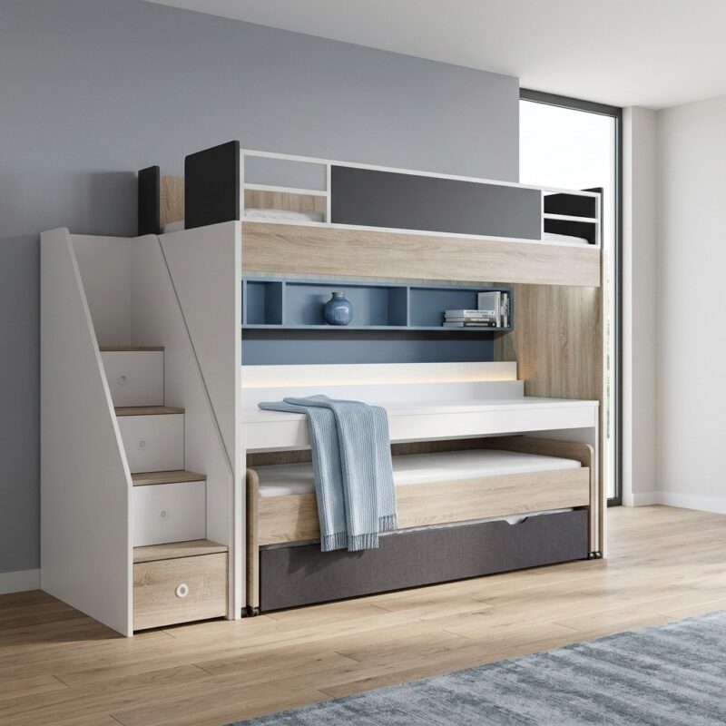 Κουκέτα New City Kupa 90x200cm, μοντέρνα και πρακτική για το παιδικό δωμάτιο.