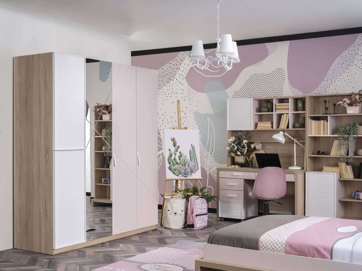 Ντουλάπα 4φυλλη Angel City 25431 177x61x204εκ. Kupa - Image 4