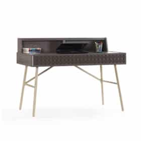 Γραφείο VENUS  Μελαμίνη & MDF  Μαύρο χρώμα  55018 127x65x75εκ. Kupa