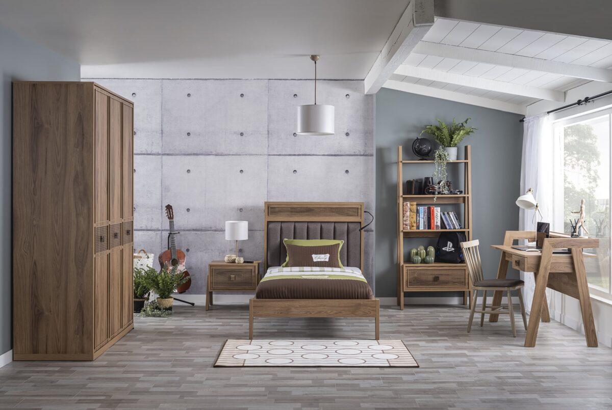 Κρεβάτι μονό TRIO USB Μελαμίνη 20202  100x200εκ.  Kupa - Image 6