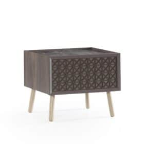 Κομοδίνο VENUS  Μελαμίνη & MDF  Μαύρο χρώμα 55016 Kupa