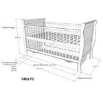 Βρεφικό προεφηβικό Κρεβάτι Elegant White  70x140cm  BC10010  BabyCute - Image 8