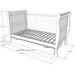 Βρεφικό προεφηβικό Κρεβάτι Elegant White  70x140cm  BC10010  BabyCute - Image 9