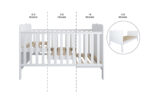 Βρεφικό προεφηβικό κρεβάτι Alice White 70x140 BabyCute, μετατρέψιμο
