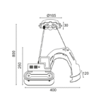 Παιδικό φωτιστικό οροφής ''ΕΚΣΚΑΦΕΑΣ''  ZM511P40Y Vroom  ACA - Image 3