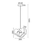 Παιδικό φωτιστικό οροφής ''ΕΛΕΦΑΝΤΑΚΙ''  ZM431P27 Farma  ACA - Image 2