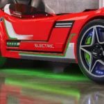 προϊόν Παιδικό κρεβάτι αυτοκίνητο GTE-1370 Cilek κόκκινο με τηλεχειριστήριο και φώτα.