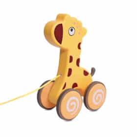 Ξύλινο συρόμενο παιχνίδι  Pull-Along  Orange Giraffe 10191590004 Lorelli