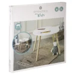 Ξύλινο στρογγυλό τραπεζάκι  Λευκό Με Αστέρια 127152D   Atmosphera - Image 3