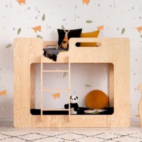 Κουκέτα  Παιδική Διπλή Mila Simba σε Φυσικό Ξύλο 100×200cm  Adeko (Δώρο 10% Έκπτωση στα Στρώματα)