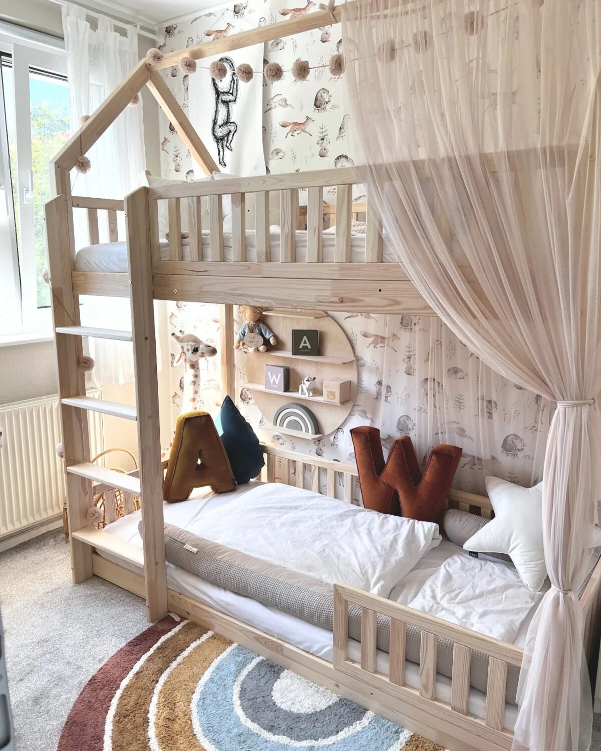 Κουκέτα Σπιτάκι Bianco Fast με Προστατευτικό Κάγκελο Natural  90×190cm  Luletto (Δώρο 10% έκπτωση στα Στρώματα) - Image 6