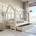 Παιδικό κρεβάτι Montessori Piola Plus, σπιτάκι με συρτάρι, Luletto