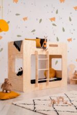 Κουκέτα  Παιδική Διπλή Mila Simba σε Φυσικό Ξύλο 90×200cm  Adeko (Δώρο 10% Έκπτωση στα Στρώματα) - Image 5