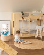 Κουκέτα  Παιδική Διπλή Mila Simba σε Φυσικό Ξύλο 90×200cm  Adeko (Δώρο 10% Έκπτωση στα Στρώματα) - Image 4