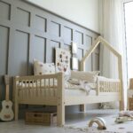 Κρεβάτι Παιδικό Mali με Κάγκελα & Καμινάδα σε Φυσικό  Ξύλο  90×200cm  Luletto (Δώρο 10% έκπτωση στο Στρώμα) - Image 2