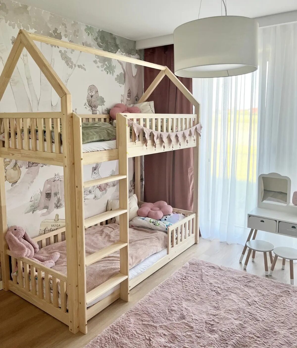 Κουκέτα Σπιτάκι Bianco Fast με Προστατευτικό Κάγκελο Natural  90×190cm  Luletto (Δώρο 10% έκπτωση στα Στρώματα) - Image 3