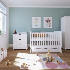 Σετ Βρεφικού Δωματίου  Elegant Lux  White  Κούνια με Στρώμα-Συρταριέρα-Ντουλάπα  BC40016 BabyCute