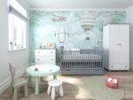 Σετ Βρεφικού Δωματίου  Alice Grey  Κούνια με Στρώμα-Συρταριέρα-Ντουλάπα   BC40014 BabyCute